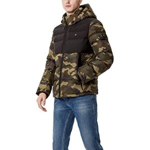 Tommy Hilfiger Men's Hooded Puffer Jacket Down Alternative Outerwear Coat, Camo/Black Two Tone, S Tommy Hilfiger Men's Hooded Puffer Jacket Down Alternative Outerwear Coat, Camo/Black Two Tone, S