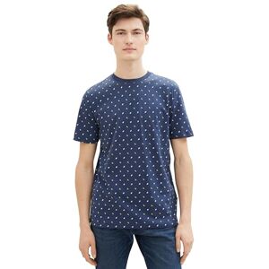 Tom Tailor Denim Men's 1040836 T-Shirt, 34998-Dark Blue Triangle D Print, L Tom Tailor Denim Men's 1040836 T-Shirt, 34998-Dark Blue Triangle D Print, L