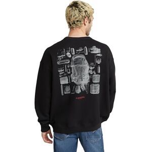 G-STAR Men's Knolling Back Graphic Loose Sweater, Black (dk black D25135-D557-6484), L G-STAR Men's Knolling Back Graphic Loose Sweater, Black (dk black D25135-D557-6484), L