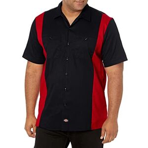 Dickies Men's Two Tone Work Casual Shirt, Black (Black/English Red), Medium Dickies Men's Two Tone Work Casual Shirt, Black (Black/English Red), Medium