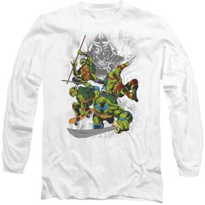 Mutant TMNT Shredder and Turtles Comic Mens Long Sleeve T Shirt, White, Small Mutant TMNT Shredder and Turtles Comic Mens Long Sleeve T Shirt, White, Small
