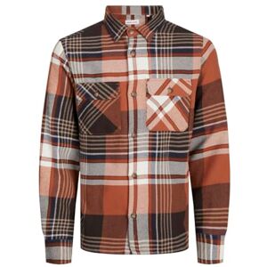 JACK & JONES Men's Jjdarren Flannel Overshirt Ls Casual Shirt, Mocha Bisque, XS JACK & JONES Men's Jjdarren Flannel Overshirt Ls Casual Shirt, Mocha Bisque, XS