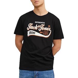 JACK & JONES Men's Jjelogo Tee SS O-Neck 2 Col Aw23 Sn T-Shirt, Black, S JACK & JONES Men's Jjelogo Tee SS O-Neck 2 Col Aw23 Sn T-Shirt, Black, S