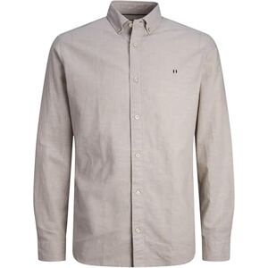 JACK & JONES Men's Jprblusummer Shield Shirt L/S Long Sleeve, Fields of Rye/Fit:Slim fit, L JACK & JONES Men's Jprblusummer Shield Shirt L/S Long Sleeve, Fields of Rye/Fit:Slim fit, L