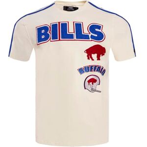 Pro Standard Mens NFL Buffalo Bills Retro Classics Taping Tee Eggshell/Royal Blue S Pro Standard Mens NFL Buffalo Bills Retro Classics Taping Tee Eggshell/Royal Blue S
