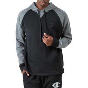 Champion Men's Hoodie, Powerblend, Fleece Comfortable Hoodie, Sweatshirt for Men (Reg. Or Big & Tall), Black/Black/Manhattan Mist C Logo, L Champion Men's Hoodie, Powerblend, Fleece Comfortable Hoodie, Sweatshirt for Men (Reg. Or Big & Tall), Black/Black/Manhattan Mist C Logo, L