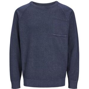 JACK & JONES Men's Jcopigment Knit Crew Neck Jumper, Blazer Navy, S JACK & JONES Men's Jcopigment Knit Crew Neck Jumper, Blazer Navy, S