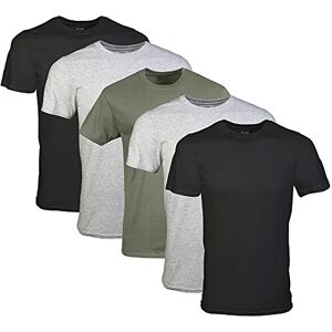 Gildan Men's Crew T-Shirts, Multipack, Style G1100 Underwear, Black/Sport Grey/Military Green (5-Pack), XXL (Pack of 5) Gildan Men's Crew T-Shirts, Multipack, Style G1100 Underwear, Black/Sport Grey/Military Green (5-Pack), XXL (Pack of 5)