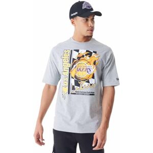 New Era NBA Flame Print Oversized T-Shirt Los Angeles Lakers Heather Grey Yellow New Era NBA Flame Print Oversized T-Shirt Los Angeles Lakers Heather Grey Yellow