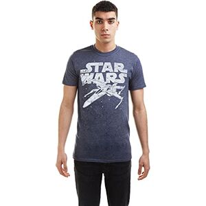 Star Wars Men's X-Wing Logo T Shirt, Heather Navy, L UK Star Wars Men's X-Wing Logo T Shirt, Heather Navy, L UK
