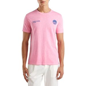 United Colors of Benetton Men's T-Shirt 3f98u1092, Pink, XXL United Colors of Benetton Men's T-Shirt 3f98u1092, Pink, XXL