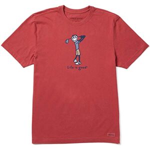 Life Is Good Men's Crusher T, Short Sleeve Cotton Graphic Tee Shirt, Golf Jake, Faded Red, XXL Life Is Good Men's Crusher T, Short Sleeve Cotton Graphic Tee Shirt, Golf Jake, Faded Red, XXL