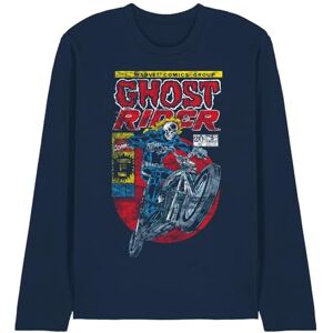 Ghost Rider Marvel Unisex Long Sleeve T Shirt, Navy, Large Ghost Rider Marvel Unisex Long Sleeve T Shirt, Navy, Large