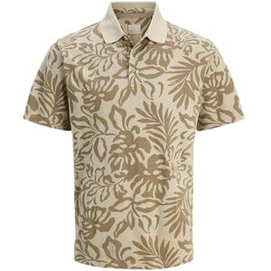 JACK & JONES Men's Jprbluwilliam Ss AOP Polo, White Pepper, L JACK & JONES Men's Jprbluwilliam Ss AOP Polo, White Pepper, L