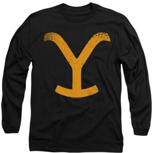 Yellowstone Large Brand Mens Long Sleeve T Shirt, Black, Medium Yellowstone Large Brand Mens Long Sleeve T Shirt, Black, Medium