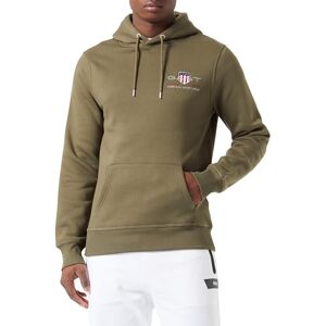 GANT Men's Reg Archive Shield Hoodie Hooded Sweatshirt, Juniper Green, XXL GANT Men's Reg Archive Shield Hoodie Hooded Sweatshirt, Juniper Green, XXL