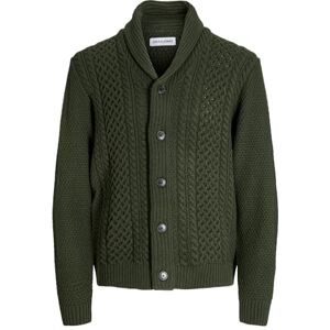 JACK & JONES Men's Jjpaul Knit Shawl Cardigan, Green (Duffel Bag), M JACK & JONES Men's Jjpaul Knit Shawl Cardigan, Green (Duffel Bag), M