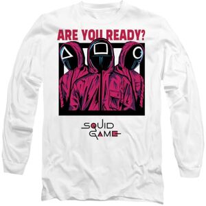 Squid Game Guards are You Ready Comic Unisex Long Sleeve T Shirt, White, XX-Large Squid Game Guards are You Ready Comic Unisex Long Sleeve T Shirt, White, XX-Large