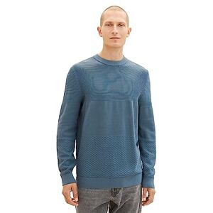 TOM TAILOR Men's 1038212 Cotton Crewneck Knit Sweater, 32506-dusty Dark Teal, XXL TOM TAILOR Men's 1038212 Cotton Crewneck Knit Sweater, 32506-dusty Dark Teal, XXL