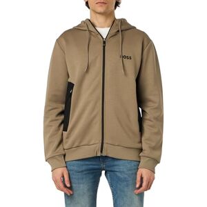 Boss Mens Saggy 1 Cotton-blend zip-up hoodie with 3D-moulded logo Boss Mens Saggy 1 Cotton-blend zip-up hoodie with 3D-moulded logo