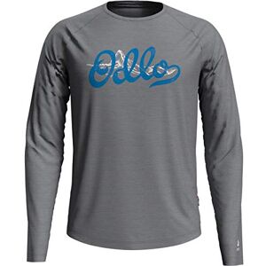 Odlo Men's sweatshirt crew neck concord sweatshirt., mens, Men's Sweatshirt, 550502, Grey melange mountain print SS20, XL Odlo Men's sweatshirt crew neck concord sweatshirt., mens, Men's Sweatshirt, 550502, Grey melange mountain print SS20, XL