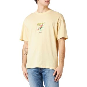 JACK & JONES Men's Jorblockpop Tee Ss Crew Neck Tg T-Shirt, Italian Straw, S JACK & JONES Men's Jorblockpop Tee Ss Crew Neck Tg T-Shirt, Italian Straw, S