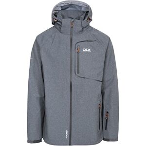 Trespass DLX Caspar II, Dark Grey Marl, S, Waterproof Jacket with Removable Hood, Underarm Ventilation & Arm Pocket for Men, Small, Grey Trespass DLX Caspar II, Dark Grey Marl, S, Waterproof Jacket with Removable Hood, Underarm Ventilation & Arm Pocket for Men, Small, Grey