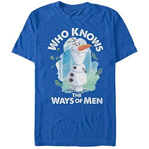 Disney Frozen 2-Ways of Men Organic Short Sleeve T-Shirt, Bright Blue, M Disney Frozen 2-Ways of Men Organic Short Sleeve T-Shirt, Bright Blue, M