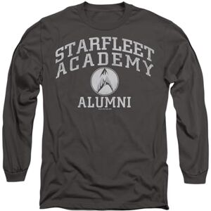 Star Trek Alumni Mens Long Sleeve T Shirt, Charcoal, S Star Trek Alumni Mens Long Sleeve T Shirt, Charcoal, S
