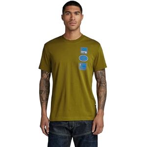 G-Star RAW Multi Badge T-Shirt - Green - Men S - T-Shirt G-Star RAW Multi Badge T-Shirt - Green - Men S - T-Shirt