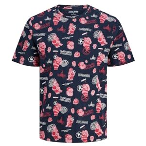 JACK & JONES Jjxmas AOP Tee SS Crew Neck, Sky Captain, XXL JACK & JONES Jjxmas AOP Tee SS Crew Neck, Sky Captain, XXL