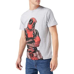Marvel Men's Deadpool Talking T Shirt, Grey (Grey Marl), M UK Marvel Men's Deadpool Talking T Shirt, Grey (Grey Marl), M UK