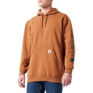 Carhartt Men's Loose Fit Midweight Logo Sleeve Graphic Sweatshirt Hooded Brown, S Carhartt Men's Loose Fit Midweight Logo Sleeve Graphic Sweatshirt Hooded Brown, S