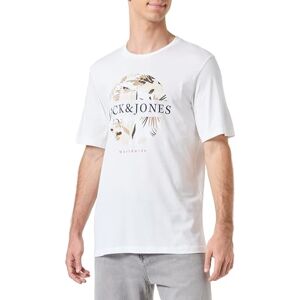 JACK & JONES Men's Jjfloor Tee Ss Crew Neck T-Shirt, Cloud Dancer, S JACK & JONES Men's Jjfloor Tee Ss Crew Neck T-Shirt, Cloud Dancer, S