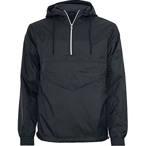 Urban Classics Men's Pull Over Windbreaker Jacket, Black (Black 7), L Urban Classics Men's Pull Over Windbreaker Jacket, Black (Black 7), L