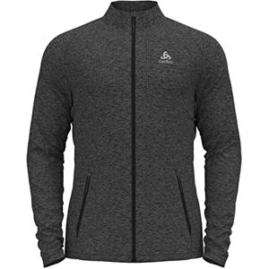 Odlo Men's FLI mid layer zip, dark grey melange, XXL Odlo Men's FLI mid layer zip, dark grey melange, XXL