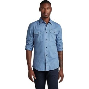 G-STAR RAW G-Star Men's Marine Slim Shirt, Blue (deep wave gd D20165-7647-D853), XS G-STAR RAW G-Star Men's Marine Slim Shirt, Blue (deep wave gd D20165-7647-D853), XS