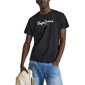 Pepe Jeans Eggo Men's T-Shirt Regular Fit Short Sleeve Black (Black), S Pepe Jeans Eggo Men's T-Shirt Regular Fit Short Sleeve Black (Black), S