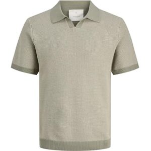 JACK & JONES Men's Jprcceaston Knit Split Neck Ss Sn, Tea Leaf, S JACK & JONES Men's Jprcceaston Knit Split Neck Ss Sn, Tea Leaf, S