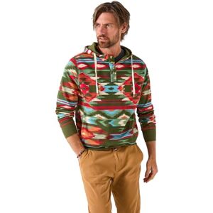 Joe Browns Men's Aztec Print Contrast Hoodie Polo Shirt, Green, XXL Joe Browns Men's Aztec Print Contrast Hoodie Polo Shirt, Green, XXL