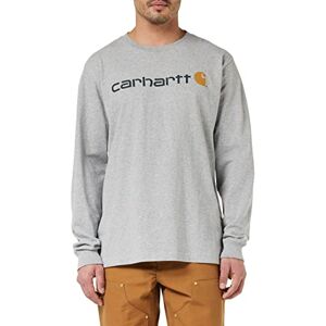 Carhartt Men's Relaxed Fit Heavyweight Long-Sleeve Logo Graphic T-Shirt, Heather Grey, XS Carhartt Men's Relaxed Fit Heavyweight Long-Sleeve Logo Graphic T-Shirt, Heather Grey, XS