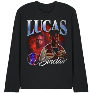 Stranger Things Lucas Homage Unisex Long Sleeve T Shirt, Black, Large Stranger Things Lucas Homage Unisex Long Sleeve T Shirt, Black, Large