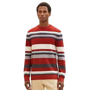 TOM TAILOR Men's Basic Hoodie Sweatshirt with logo print, velvet red, S TOM TAILOR Men's Basic Hoodie Sweatshirt with logo print, velvet red, S