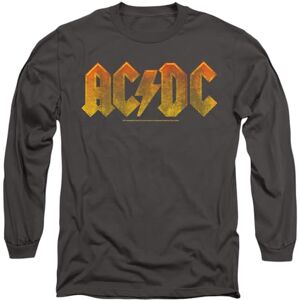 AC/DC Gradient Logo Mens Long Sleeve T Shirt, Charcoal, XXL AC/DC Gradient Logo Mens Long Sleeve T Shirt, Charcoal, XXL