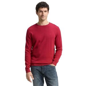 TOM TAILOR Men's 1012819 Basic knitted jumper, 24249 Spicy Red Melange, 3XL TOM TAILOR Men's 1012819 Basic knitted jumper, 24249 Spicy Red Melange, 3XL