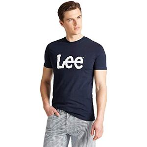 Lee Men's Wobbly Logo Tee T-Shirt, Navy Drop, 4XL Lee Men's Wobbly Logo Tee T-Shirt, Navy Drop, 4XL