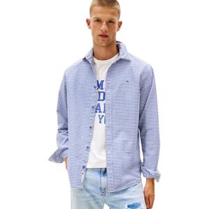 Tommy Jeans Men’s Oxford Check Shirt Jacket with Button Placket, Blue (Soft Sapphire Check), XXL Tommy Jeans Men’s Oxford Check Shirt Jacket with Button Placket, Blue (Soft Sapphire Check), XXL