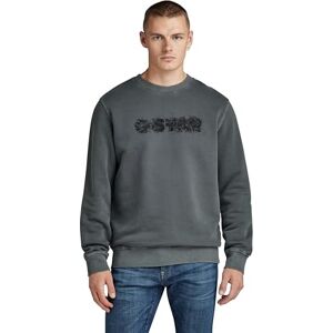 G-STAR Men's Indigo Distressed Logo Sweater, Black (dk black gd D24410-D575-B564), M G-STAR Men's Indigo Distressed Logo Sweater, Black (dk black gd D24410-D575-B564), M