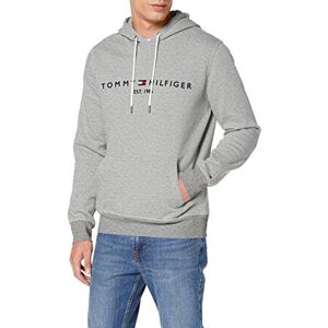 Tommy Hilfiger Men’s Core Tommy Logo Hoodie, Grey (Cloud Heather), XS Tommy Hilfiger Men’s Core Tommy Logo Hoodie, Grey (Cloud Heather), XS