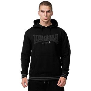 Lonsdale Men's Kneep Hooded Sweatshirt, Black/Grey, XL Lonsdale Men's Kneep Hooded Sweatshirt, Black/Grey, XL